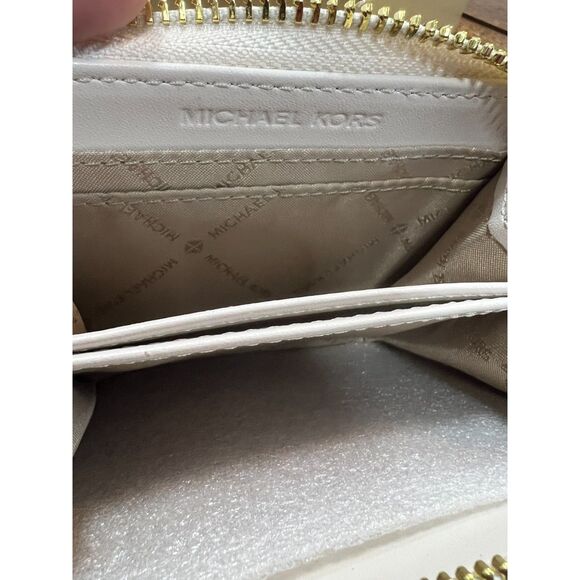 Michael Kors Jet Set Travel Card Case Embossed Leather NWT in Box - Picture 7 of 9